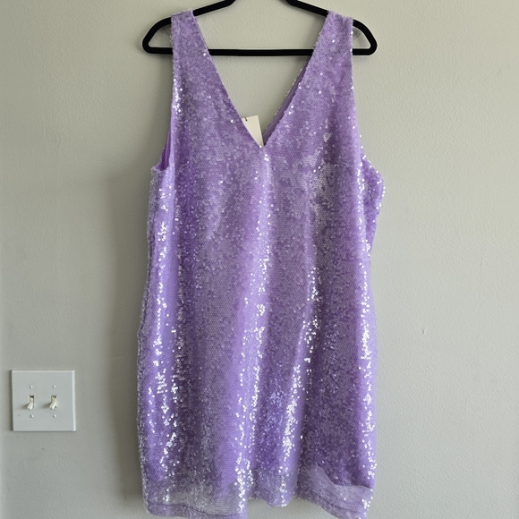 a new day Dresses & Skirts - A New Day Purple Sequin Sleeveless Dress XL